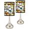 Giclee Glow Droplet 23 1/2" Magnolia Mosaic Table Lamps Set of 2