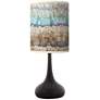 1_Giclee Glow Droplet 23 1/2" Marble Jewel Shade Black Finish Table Lamp