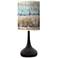 Giclee Glow Droplet 23 1/2" Marble Jewel Shade Black Finish Table Lamp