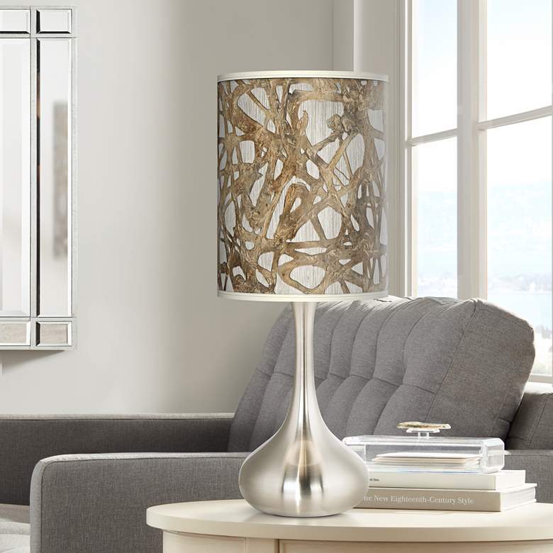 Image 1 Giclee Glow Droplet 23 1/2" Organic Nest Shade Modern Table Lamp