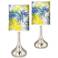 Giclee Glow Droplet 23 1/2" Starry Dawn Shade Table Lamps Set of 2