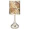 Giclee Glow Droplet 23 1/2" Tropical Woodwork Shade Modern Table Lamp