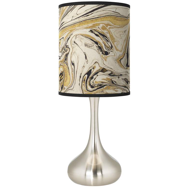 Image 1 Giclee Glow Droplet 23 1/2" Venetian Shade Modern Table Lamp
