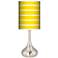 Giclee Glow Droplet 23 1/2" Vivid Yellow Stripes Modern Table Lamp