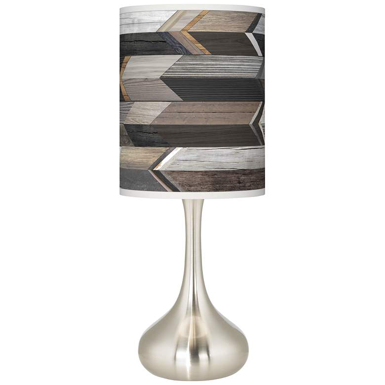 Image 1 Giclee Glow Droplet 23 1/2" Woodwork Arrows Shade Table Lamp