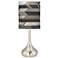 Giclee Glow Droplet 23 1/2" Woodwork Arrows Shade Table Lamp