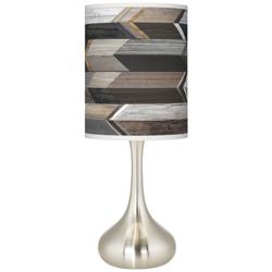Giclee Glow Droplet 23 1/2" Woodwork Arrows Shade Table Lamp