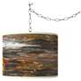 Giclee Glow Embracing Change Shade 13 1/2" Wide Plug-In Swag Pendant