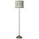 Giclee Glow Eucalyptus Shade 62" Brushed Nickel Pull Chain Floor Lamp