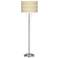 Giclee Glow Garth 63" 2-Light Birch Blonde Brushed Nickel Floor Lamp
