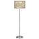 Giclee Glow Garth 63" 2-Light Laurel Court Shade Nickel Floor Lamp