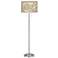 Giclee Glow Garth 63" 2-Light Laurel Court Shade Nickel Floor Lamp