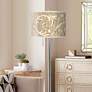 Giclee Glow Garth 63" 2-Light Laurel Court Shade Nickel Floor Lamp