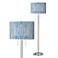 Giclee Glow Garth 63" Beachcomb Blue Shade Brushed Nickel Floor Lamp
