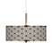 Giclee Glow Kaleidoscope Flowers 16" Wide Drum Shade Pendant Light