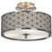 Giclee Glow Kaleidoscope Flowers Shade 14" Wide Drum Ceiling Light