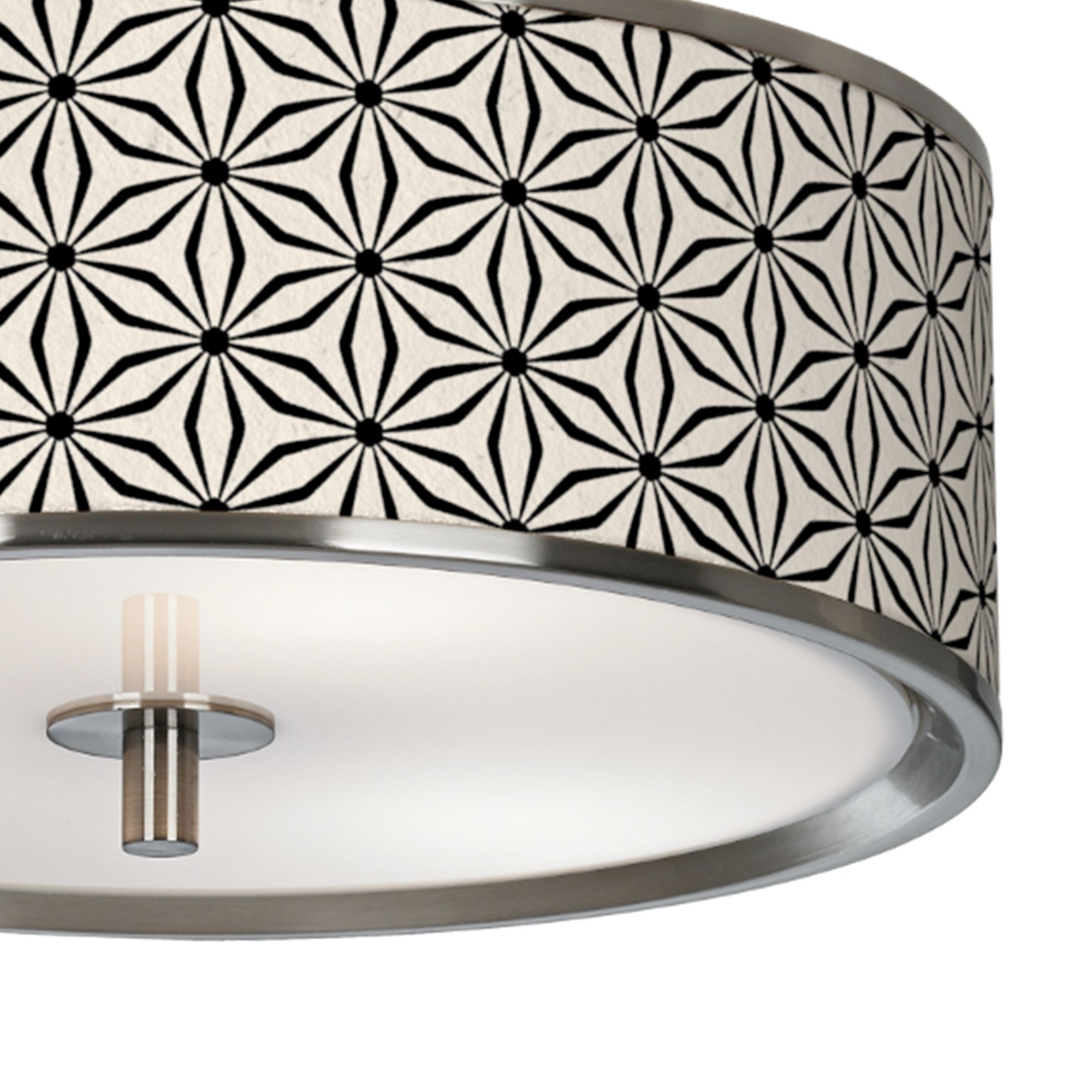 Image 3 Giclee Glow Kaleidoscope Flowers Shade 14" Wide Drum Ceiling Light more views