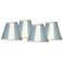 Giclee Glow Light Eggshell Blue Set of Four Clip Shades 3x6x5 (Clip-On)