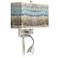 Giclee Glow Marble Jewel 14" Wide LED Reading Light Plug-In Sconce