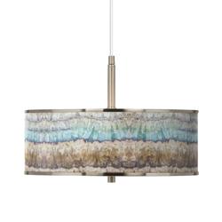 Giclee Glow Marble Jewel 16&quot; Wide Coastal Modern Pendant Light