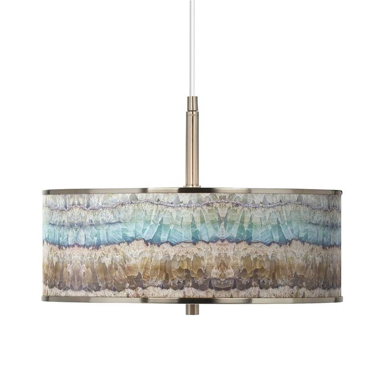 Image 1 Giclee Glow Marble Jewel 16" Wide Coastal Modern Pendant Light