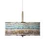 Giclee Glow Marble Jewel 16" Wide Coastal Modern Pendant Light
