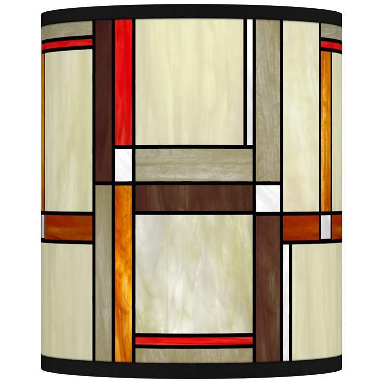 Image 1 Giclee Glow Modern Squares Drum Lamp Shade 10x10x12 (Spider)