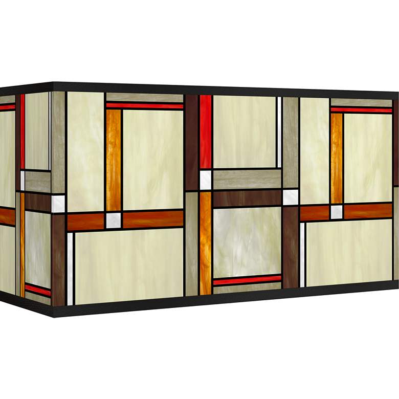 Image 1 Giclee Glow Modern Squares Rectangular Lamp Shade 8/17x8/17x10 (Spider)