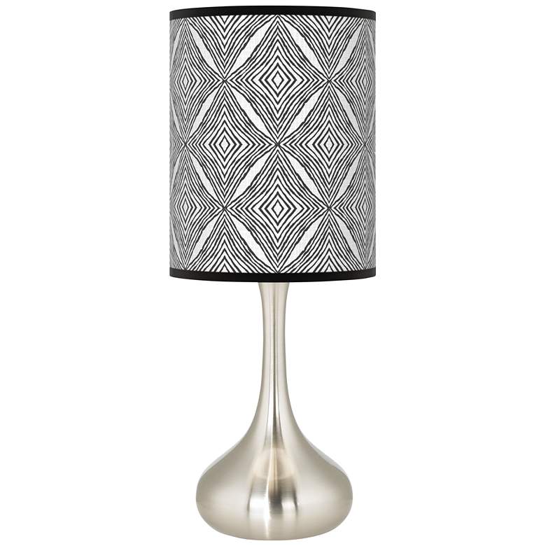 Image 1 Giclee Glow Moroccan Diamonds II Droplet Table Lamp