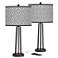 Giclee Glow Moroccan Diamonds II Susan Dark Bronze USB Table Lamps Set of 2