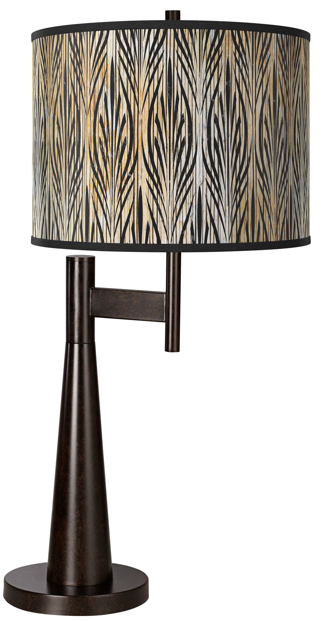 Image Giclee Glow Novo 30 3/4" Amara Pattern Shade Bronze Table Lamp
