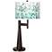 Giclee Glow Novo 30 3/4" Aqua Mosaic Shade Bronze Table Lamp