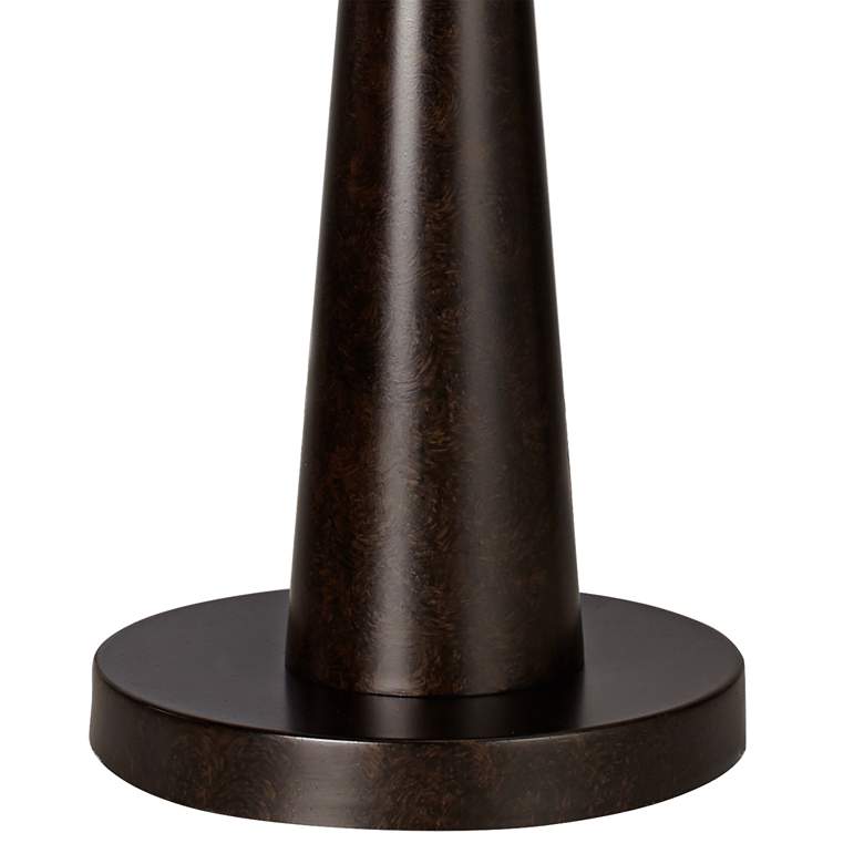 Image 3 Giclee Glow Novo 30 3/4 inch Cedar Zebrawood Shade Bronze Table Lamp more views