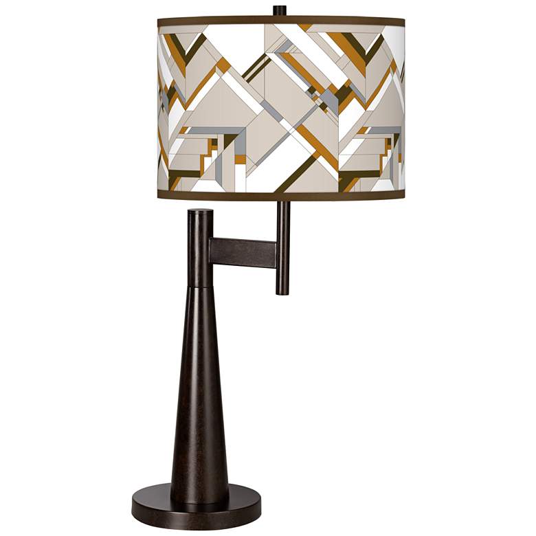 Image 1 Giclee Glow Novo 30 3/4" Craftsman Mosaic Shade Bronze Table Lamp