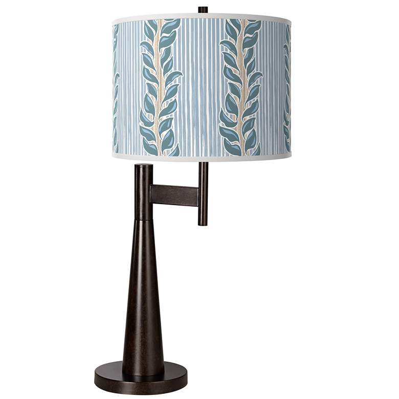 Image 1 Giclee Glow Novo 30 3/4" Drifting Petals Shade Bronze Table Lamp