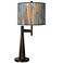 Giclee Glow Novo 30 3/4" High Striking Bark Shade Bronze Table Lamp