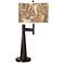 Giclee Glow Novo 30 3/4" High Tropical Woodwork Shade Table Lamp
