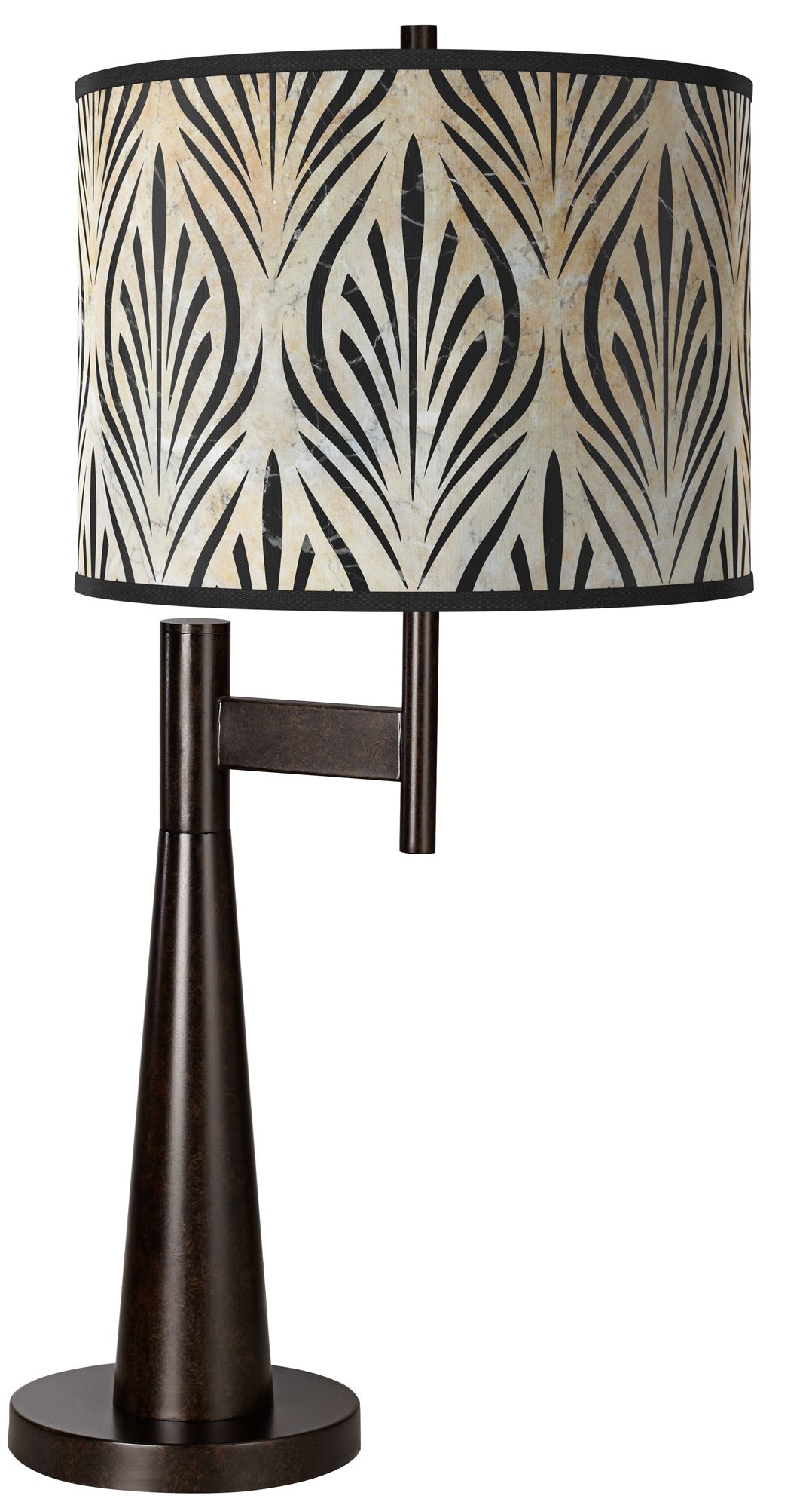 Image Giclee Glow Novo 30 3/4" Modern Bronze Calathea Gem Table Lamp