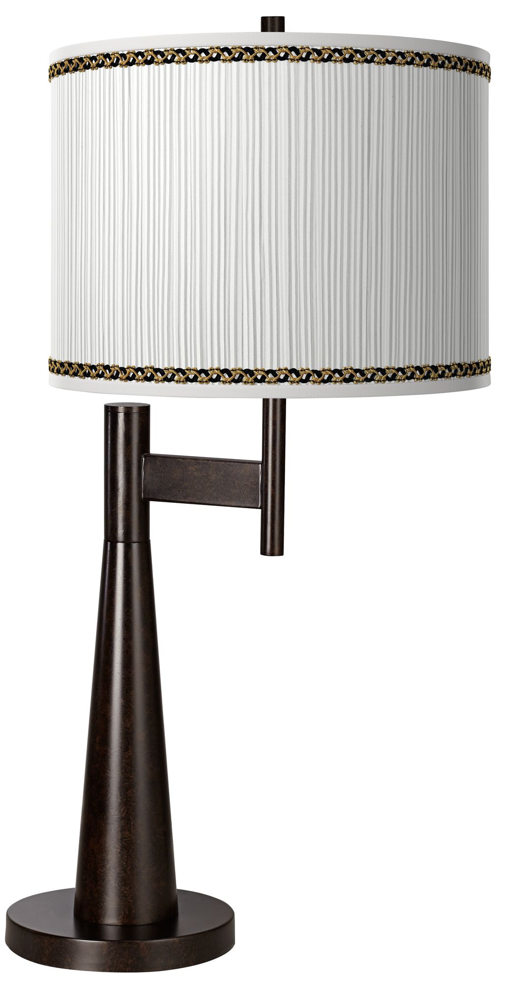Image Giclee Glow Novo 30 3/4" Pleated Pattern Shade Bronze Table Lamp
