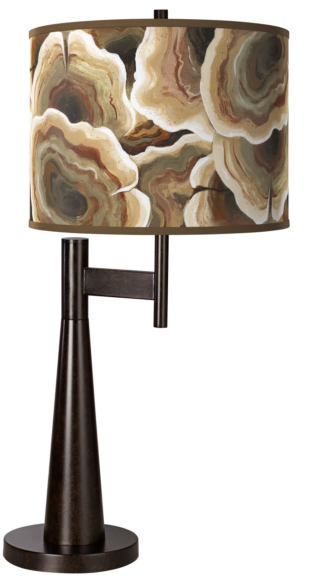 Image Giclee Glow Novo 30 3/4" Ruffled Feathers Shade Bronze Table Lamp