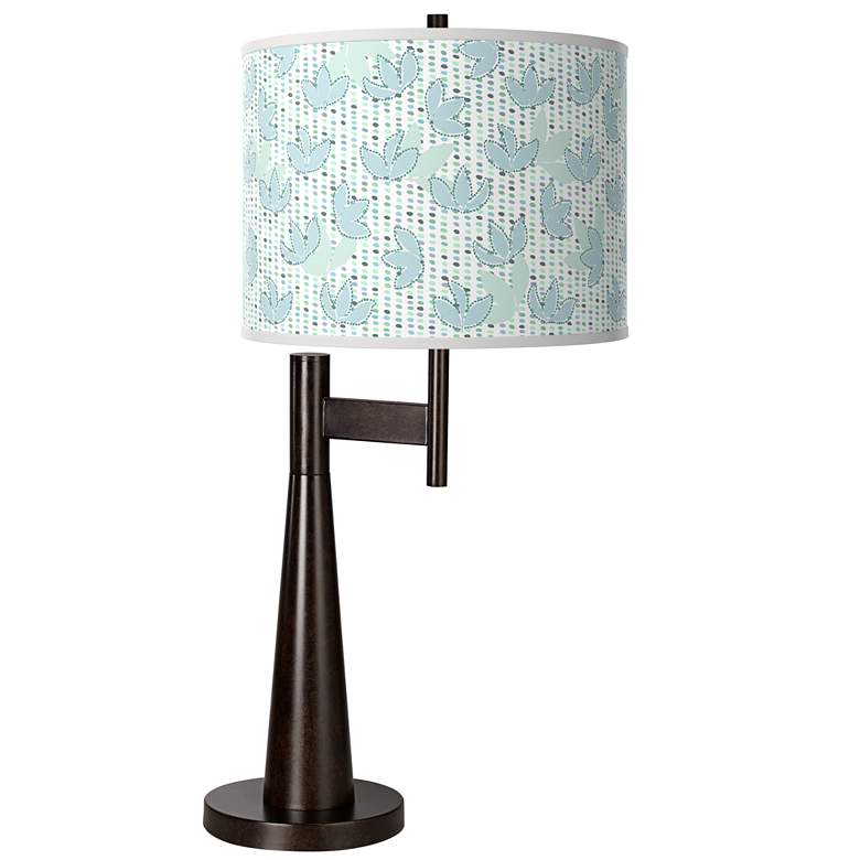 Image 1 Giclee Glow Novo 30 3/4 inch Spring Shade Bronze Table Lamp