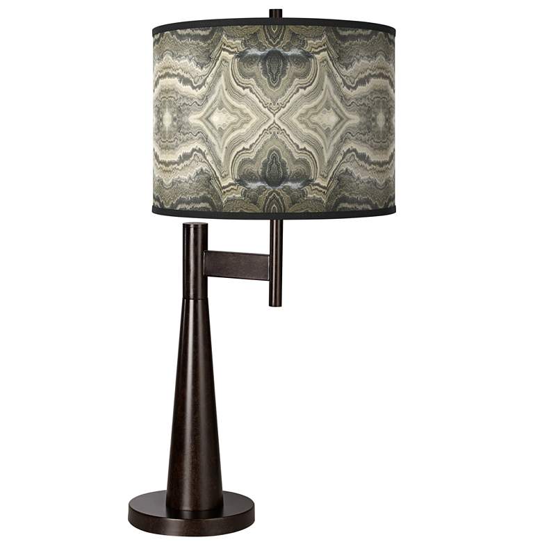 Image 1 Giclee Glow Novo 30 3/4 inch Sprouting Marble Shade Bronze Table Lamp