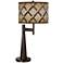 Giclee Glow Novo 30 3/4" Weave Shade Bronze Table Lamp