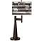 Giclee Glow Novo 30 3/4" Woodwork Arrows Shade Bronze Table Lamp