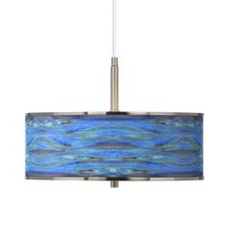 Giclee Glow Oceanside 16&quot; Wide Modern Blue Pendant Light