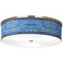 1_Giclee Glow Oceanside Blue 20 1/4" Wide Nickel Ceiling Light