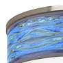 2_Giclee Glow Oceanside Blue 20 1/4" Wide Nickel Ceiling Light more views
