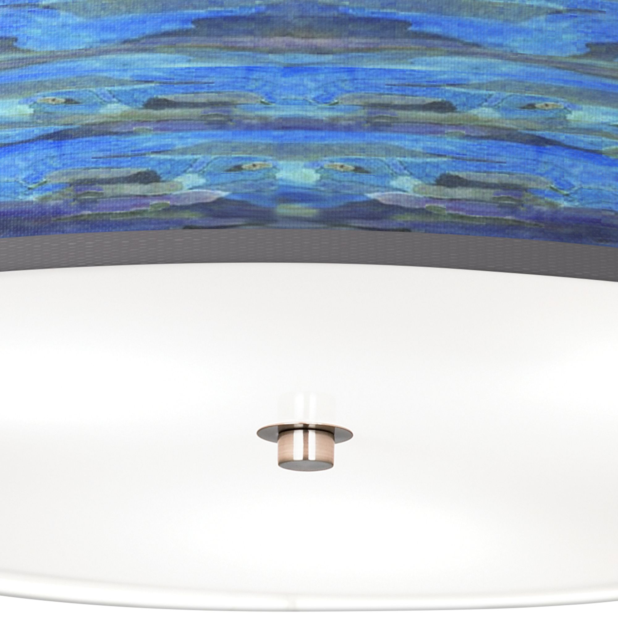 Image 3 Giclee Glow Oceanside Blue 20 1/4" Wide Nickel Ceiling Light more views