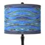 Giclee Glow Paley 29" Oceanside Blue Shade Black Table Lamp