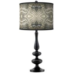 Giclee Glow Paley 29&quot; Sprouting Marble Shade Black Table Lamp